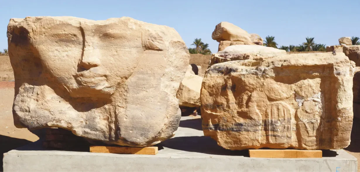 Hathor column head from Queen Tiye's temple at A-Tiye
