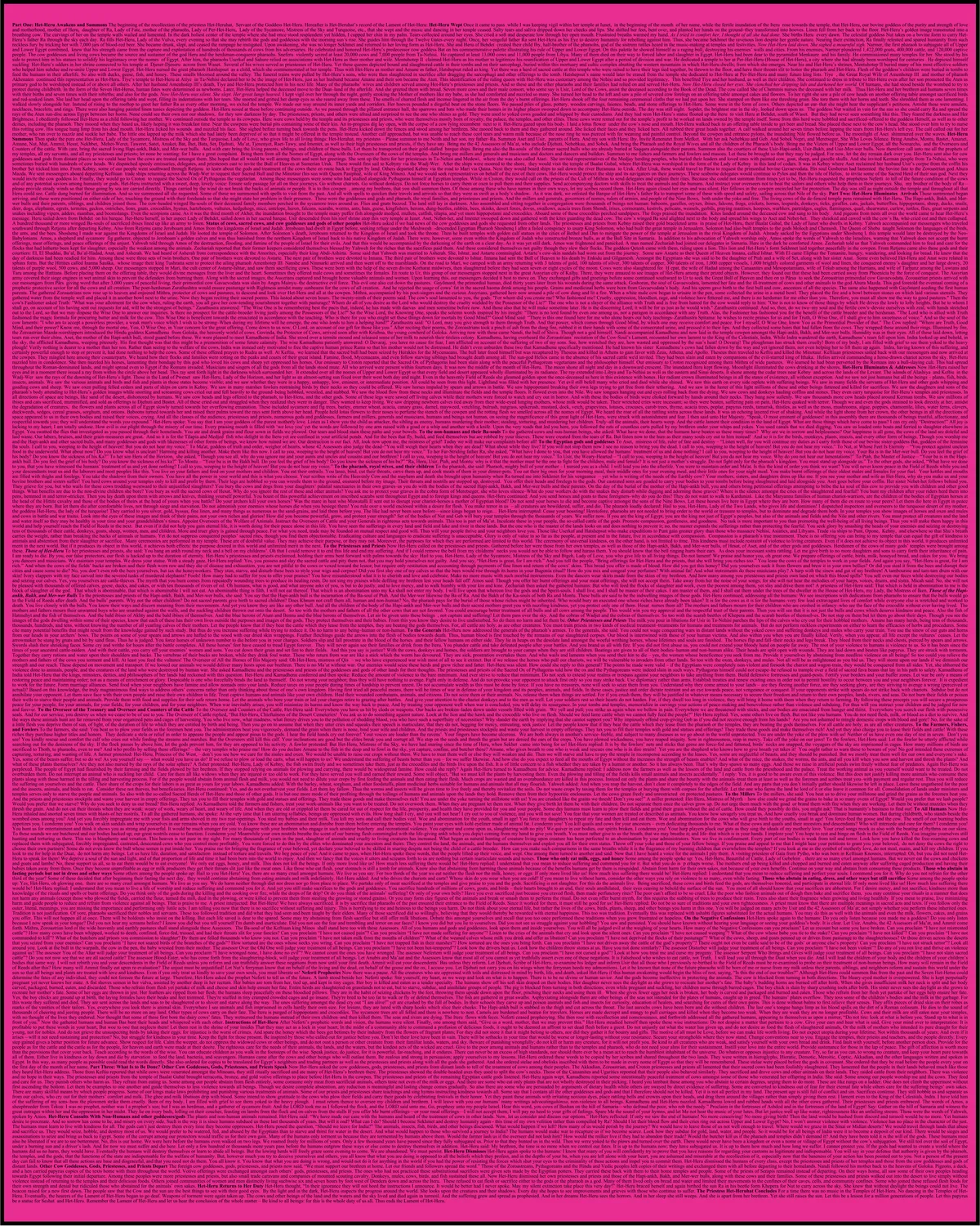 Lament of Hathor full-book poster — pink and black color scheme