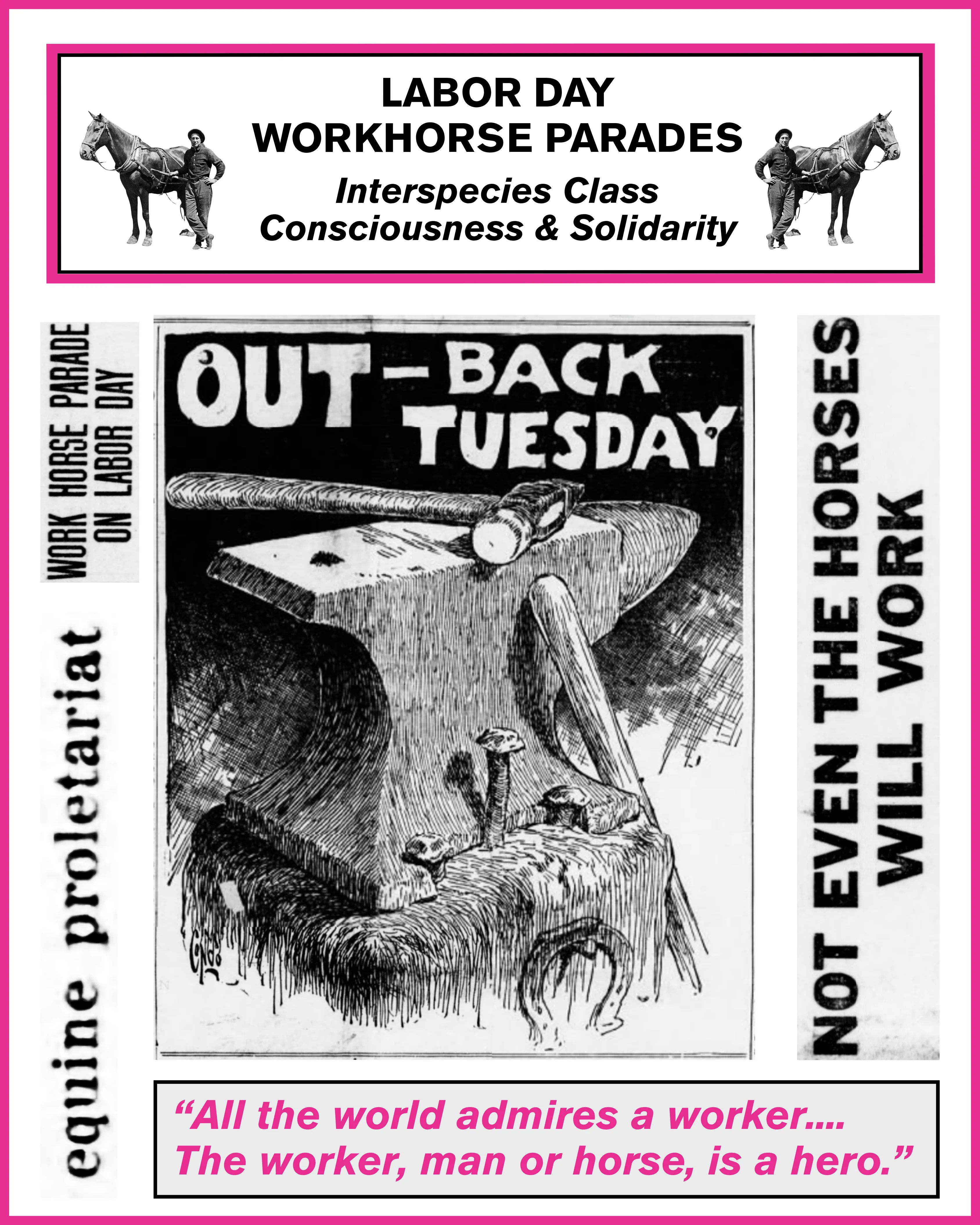 Cover of the Early 1900's US Labor Day Workhorse Parades zine